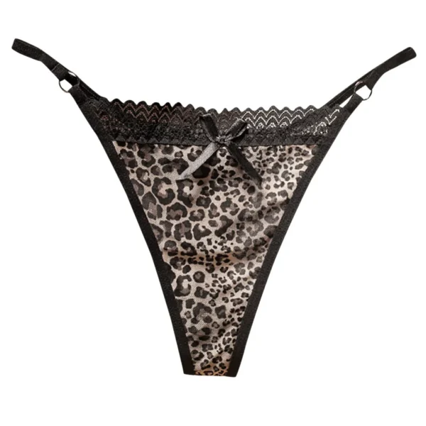 Sexy Lace Low Waist Leopard Printed G-string Intimates Briefs Panties - Image 7