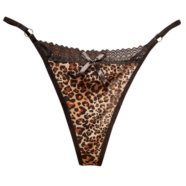 Sexy Lace Low Waist Leopard Printed G-string Intimates Briefs Panties - Image 12