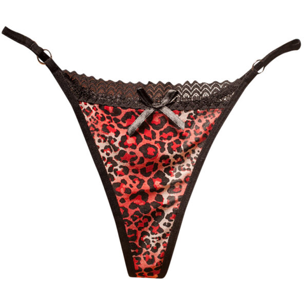 Sexy Lace Low Waist Leopard Printed G-string Intimates Briefs Panties - Image 15