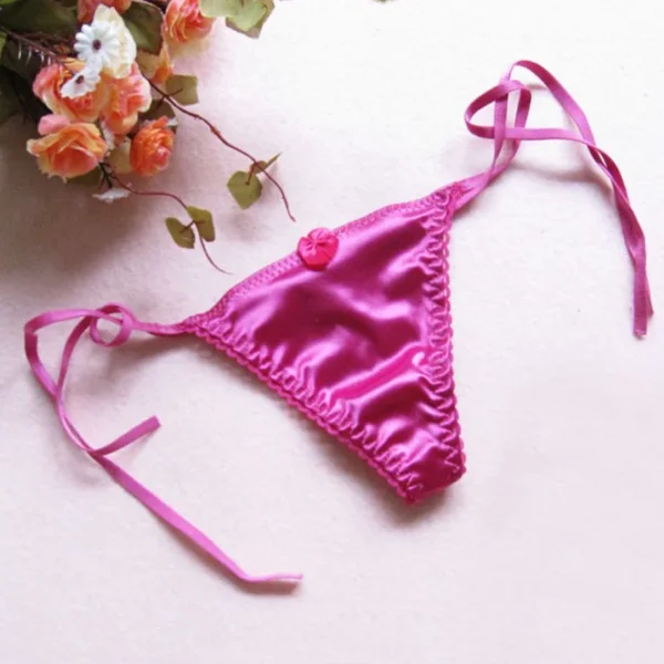 Sexy Silk Thong G-string Lace Low Waist String Intimates Thongs - Image 5