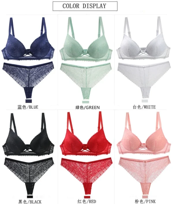 New Complete Sexy Lingerie Push Up Underwear Set - Image 9