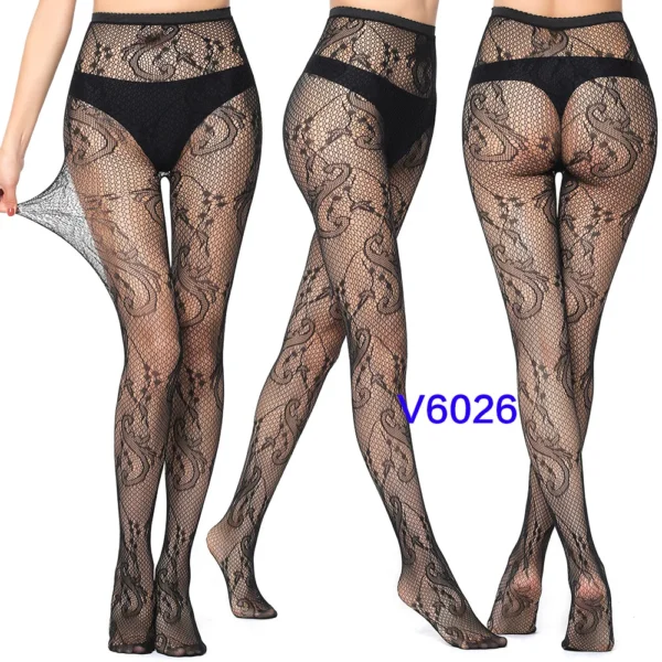 Sexy Fishnet Black Gothic Lace Tights Stocking - Image 14