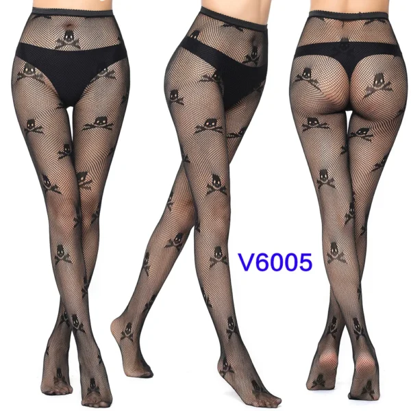 Sexy Fishnet Black Gothic Lace Tights Stocking - Image 24