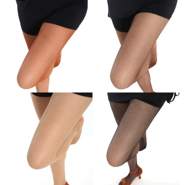 Very Elegant Sexy Hard Yarn Elastic Latin Dance Fishnet Stockings - Image 2