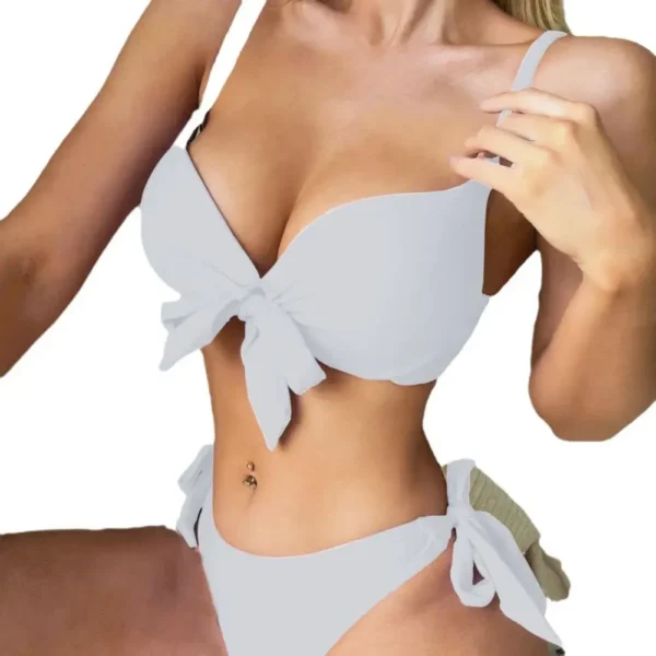 Two Pieces Very Sexy Elegant Knot Push Up Bikini Set - Image 20