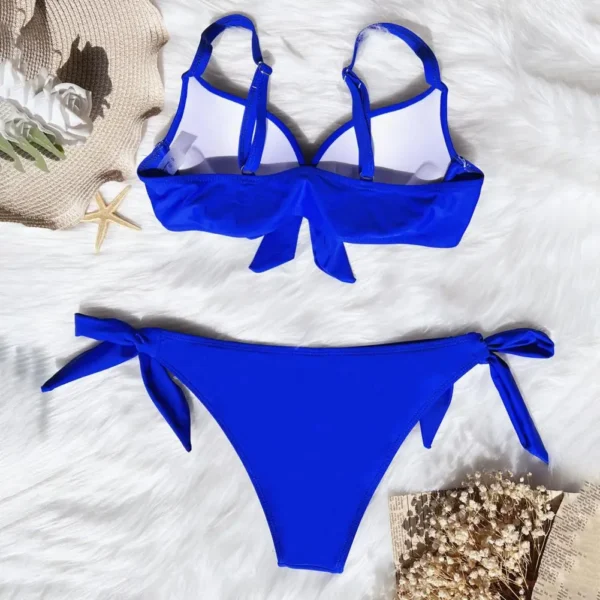 Two Pieces Very Sexy Elegant Knot Push Up Bikini Set - Image 19