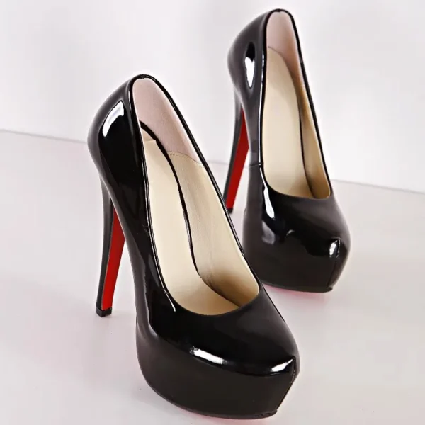 Sexy Party Pumps Stiletto Fashion Leather High Heels Shoes - Image 8