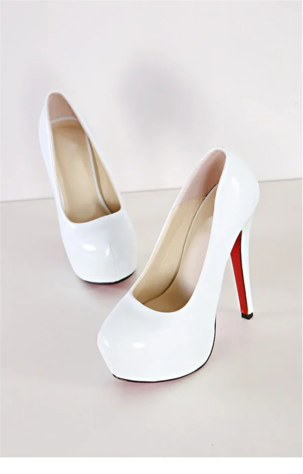 Sexy Party Pumps Stiletto Fashion Leather High Heels Shoes - Image 15