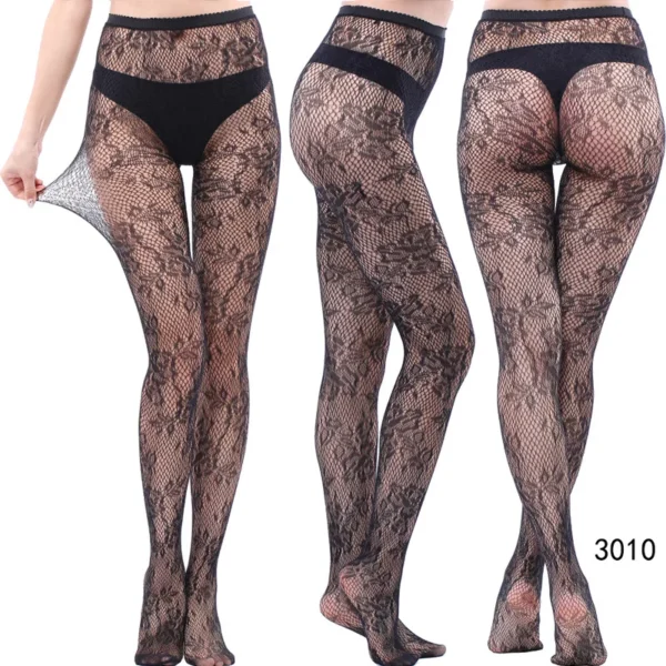 Sexy Fishnet Black Gothic Lace Tights Stocking - Image 5