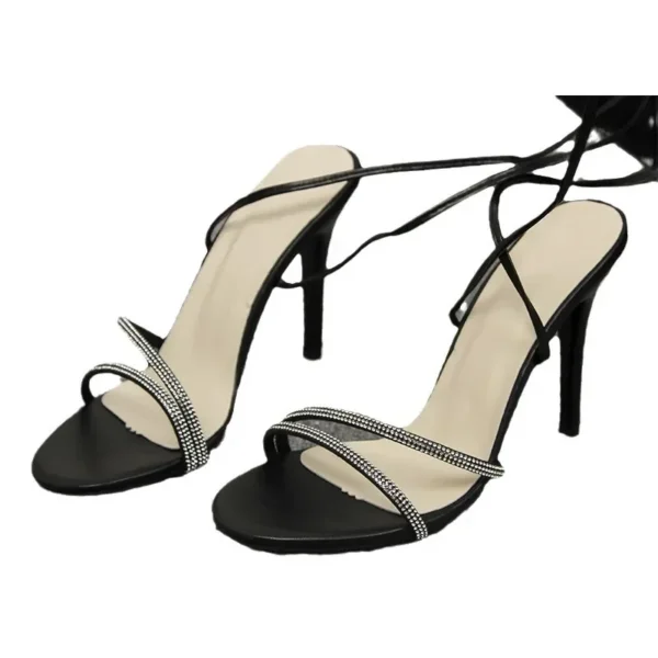 Fashionable High Heel Wrap Around Strap Sandals High Heel Shoes - Image 5