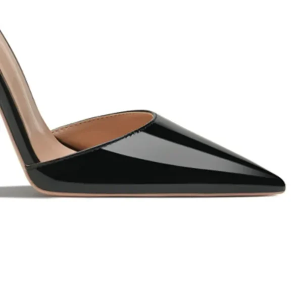 Classic Leather Ankle Strap Pointed Sexy High Heel Shoes - Image 8