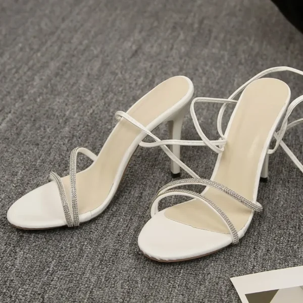 Fashionable High Heel Wrap Around Strap Sandals High Heel Shoes - Image 4