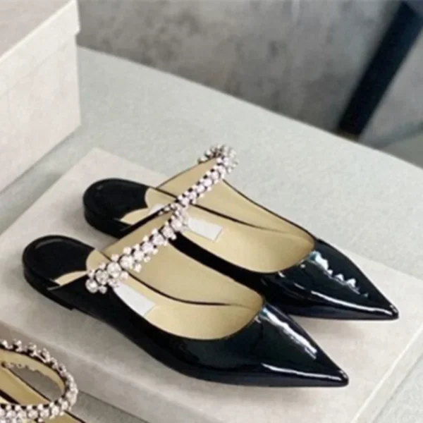 Brand New Rhinestone Pointed Leather Fashion High Heels Shoes - Image 9